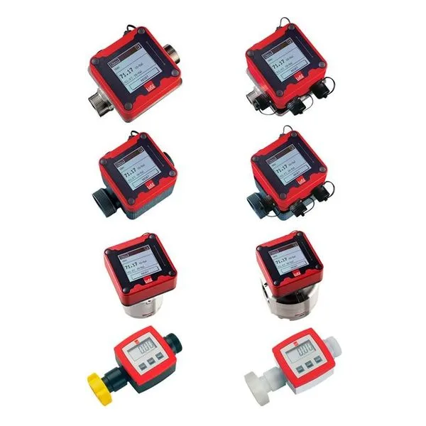 Lutz flow meters for drum pump transfer measurement