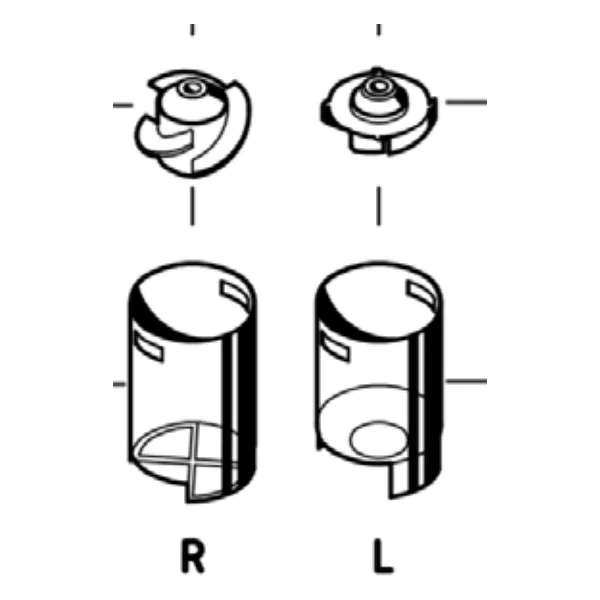 Lutz pump tube rotors, impellers, and pump feet