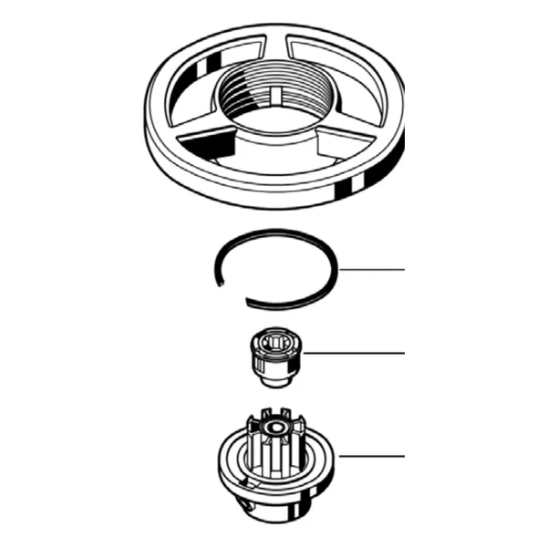 Lutz pump tube handwheel, snap ring, and bearing unit