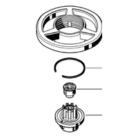 Lutz pump tube handwheel, snap ring, and bearing unit